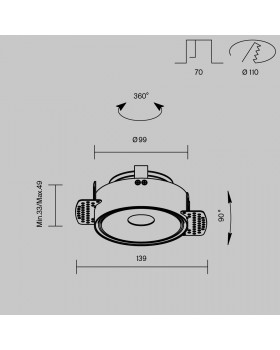 Встраиваемый светильник Technical DL060-9W3-4-6K-TRS-W-foto10