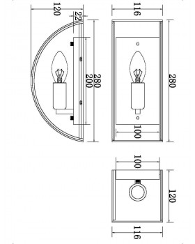 Настенный светильник (бра) Maytoni MOD096WL-01G-foto2