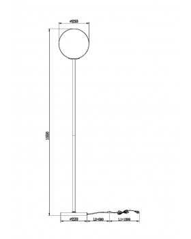 Напольный светильник (торшер) Maytoni MOD013FL-01B-foto2