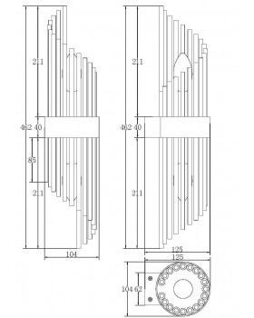 Настенный светильник (бра) Maytoni MOD174WL-02G-foto7