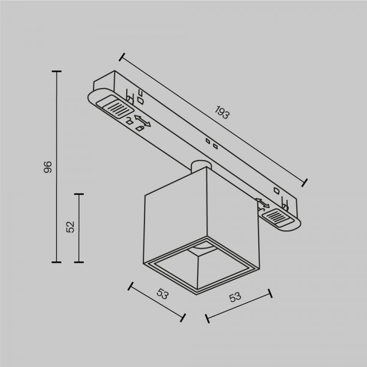 Трековый светильник Technical TR133-2-7W3K-W