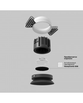 Встраиваемый светильник Technical DL058-12W4K-TRS-B-foto3