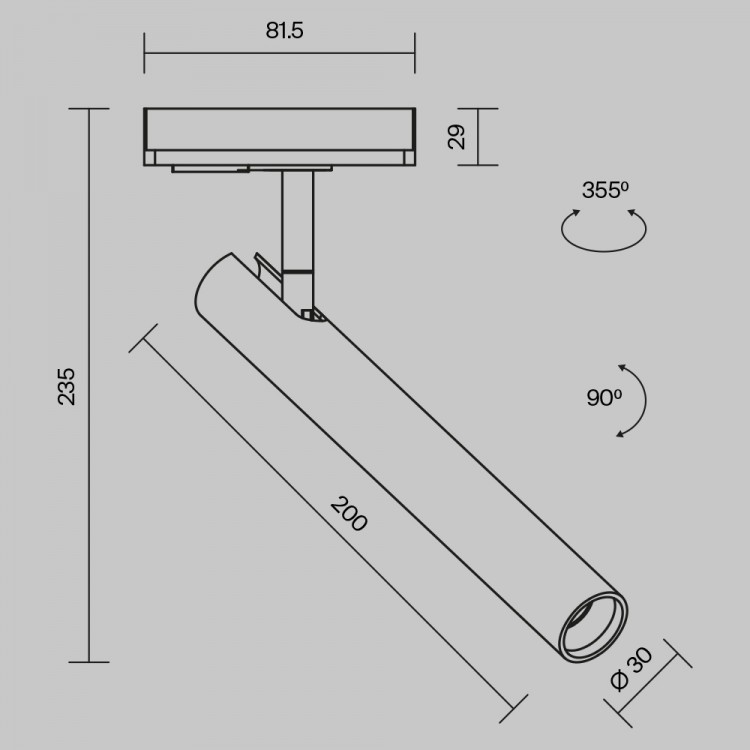 Трековый светильник Technical TR141-1-6W3K-M-W