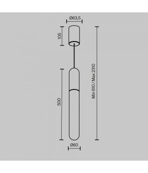 Подвесной светильник Technical P101PL-L500-12W3K-BS-foto8