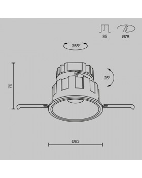 Встраиваемый светильник Technical DL057-10W3K-B-foto13