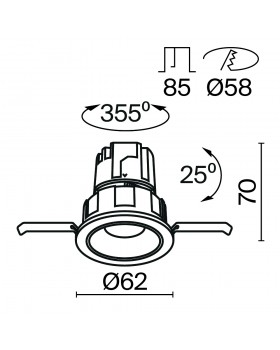Встраиваемый светильник Technical DL057-7W4K-W-foto8