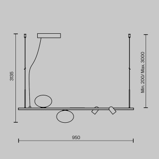 Подвесной светильник Maytoni MOD350PL-02BBS-foto2