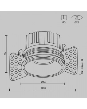 Встраиваемый светильник Technical DL058-12W3K-TRS-B-foto9