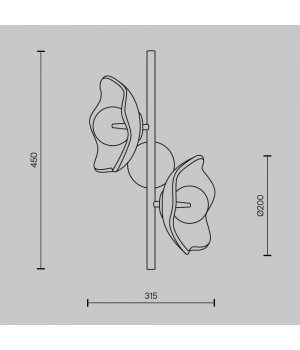 Настенный светильник (бра) Maytoni MOD207WL-02BS-foto7