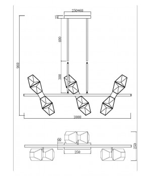 Подвесной светильник Maytoni MOD325PL-06G-foto2