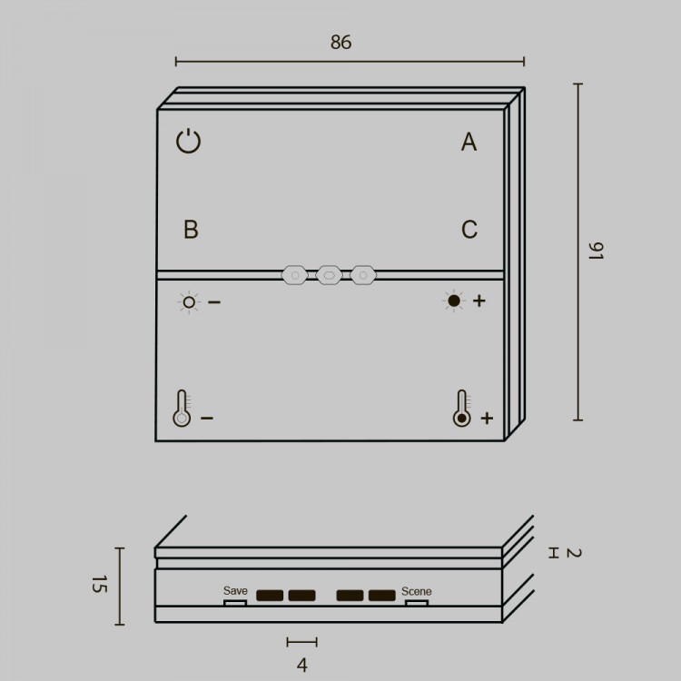 Беспроводная панель управления Technical DRC034-8-B