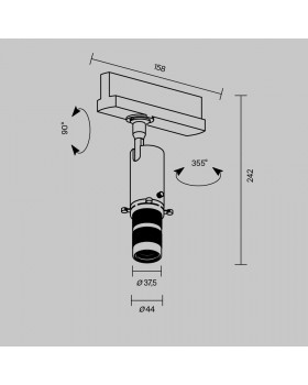 Трековый светильник Technical TR108-3-10W3K-B-foto3