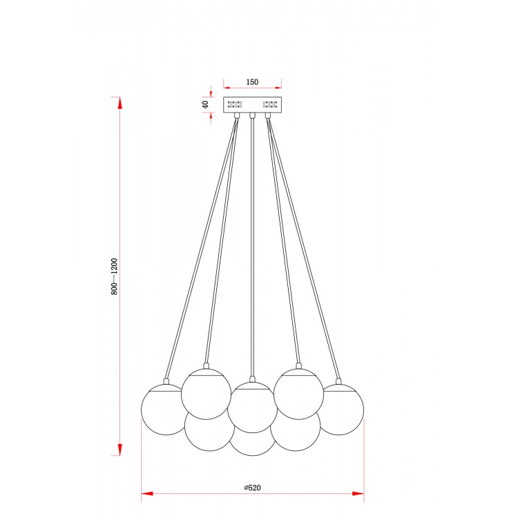 Подвесной светильник Freya FR5231PL-13CH