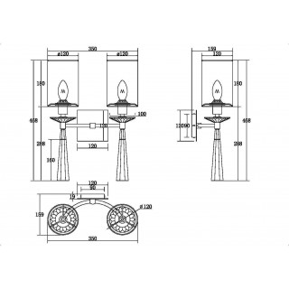 Настенный светильник (бра) Maytoni MOD224WL-02BS-foto2