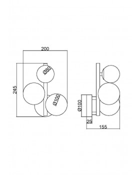 Настенный светильник (бра) Maytoni MOD545WL-03G-foto2