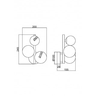 Настенный светильник (бра) Maytoni MOD545WL-03G-foto2