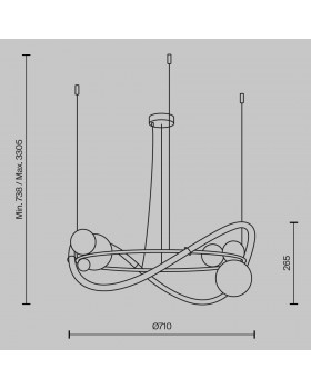 Подвесной светильник Maytoni MOD289PL-L44BS3K-foto2