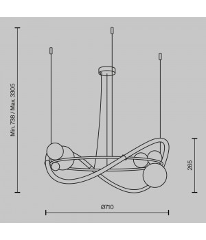 Подвесной светильник Maytoni MOD289PL-L44BS3K-foto2