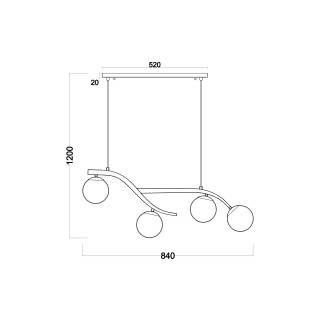 Подвесной светильник Freya FR8014PL-04BS-foto6
