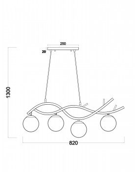 Подвесной светильник Freya FR8014PL-04BS-foto2