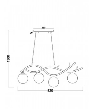 Подвесной светильник Freya FR8014PL-04BS-foto2