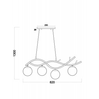 Подвесной светильник Freya FR8014PL-04BS-foto2