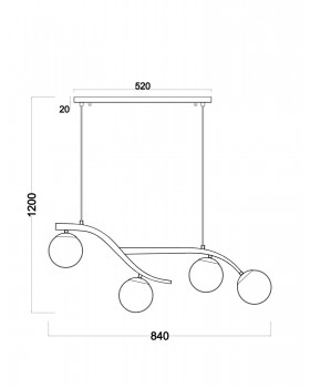 Подвесной светильник Freya FR8015PL-04BS-foto2