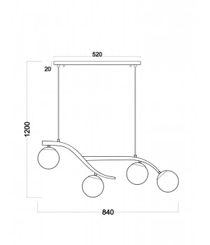 Подвесной светильник Freya FR8015PL-04BS-foto2