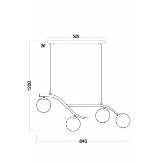 Подвесной светильник Freya FR8015PL-04BS-foto2