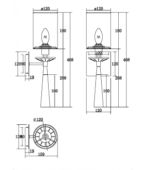 Настенный светильник (бра) Maytoni MOD224WL-01BS1-foto2