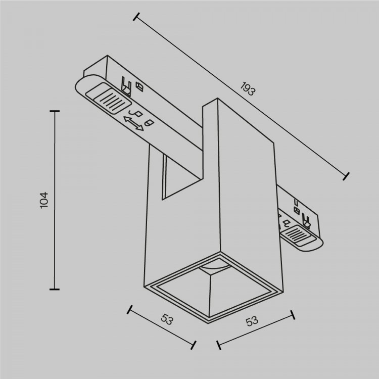 Трековый светильник Technical TR121-2-7W3K-BS