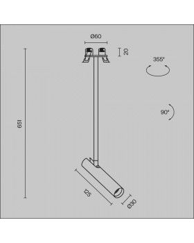 Подвесной светильник Technical P141RS-L125-6W4K-B-foto4