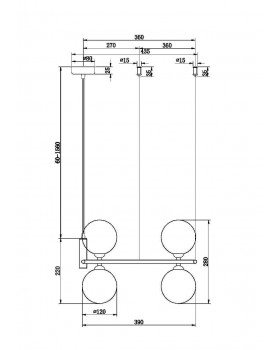 Подвесной светильник Maytoni MOD013PL-04BS1-foto2