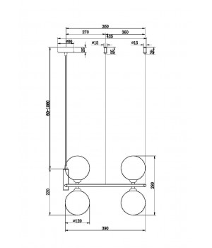 Подвесной светильник Maytoni MOD013PL-04BS1-foto2