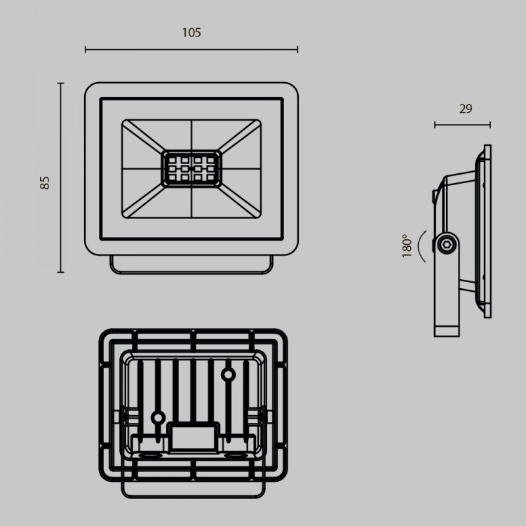 Прожектор Outdoor FL001-L10B6K