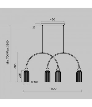 Подвесной светильник Maytoni MOD302PL-04CG-foto7
