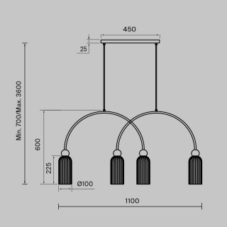 Подвесной светильник Maytoni MOD302PL-04CG-foto7