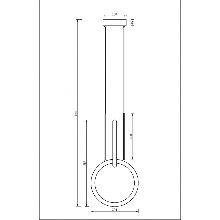 Подвесной светильник Maytoni MOD165PL-L18B3K