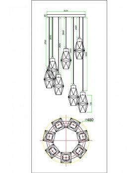 Подвесной светильник Maytoni MOD325PL-07G-foto2