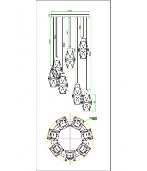 Подвесной светильник Maytoni MOD325PL-07G-foto2