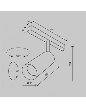Трековый светильник Technical TR032-4-12W3K-M-DS-BBS-foto6