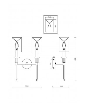 Настенный светильник (бра) Maytoni MOD148WL-02CH-foto2