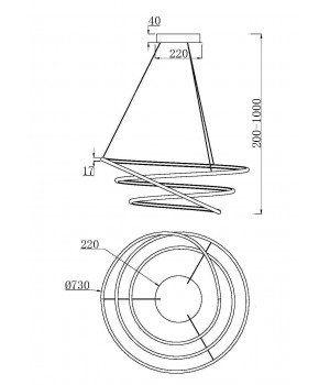 Подвесной светильник Maytoni MOD100PL-L88BSK-foto2