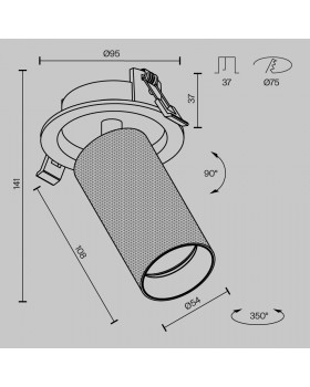 Встраиваемый светильник Technical C081CL-01-GU10-W-foto12