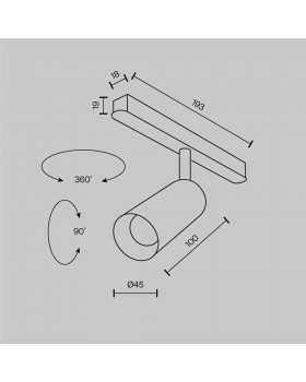 Трековый светильник Technical TR032-4-5W3K-M-DS-BW-foto3