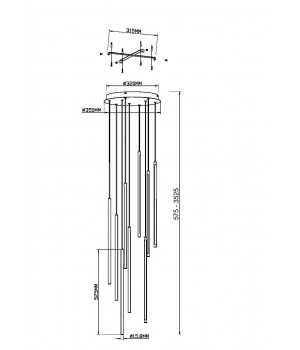 Подвесной светильник Maytoni MOD236PL-L54BS3K