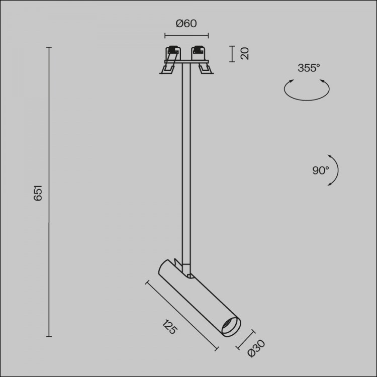 Подвесной светильник Technical P141RS-L125-6W4K-W