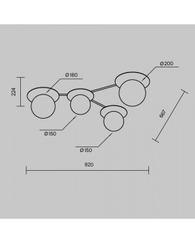 Потолочный светильник Maytoni MOD291CL-04BS-foto4