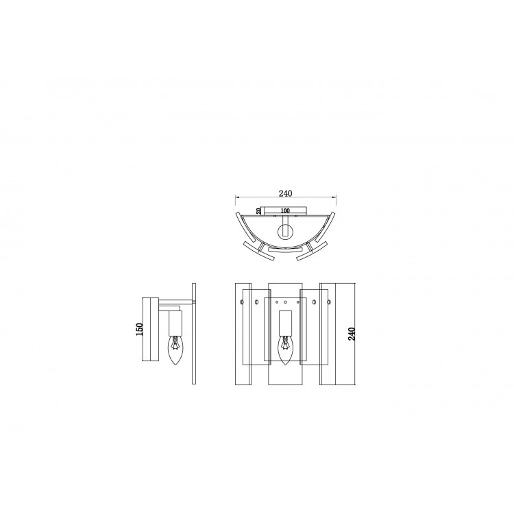 Настенный светильник (бра) Freya FR5198WL-01CH