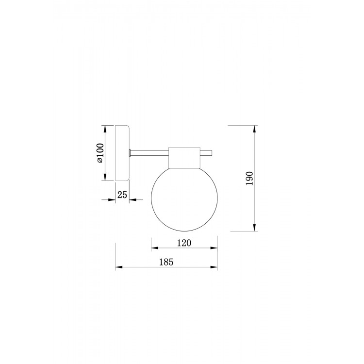 Настенный светильник (бра) Freya FR5233WL-01BS